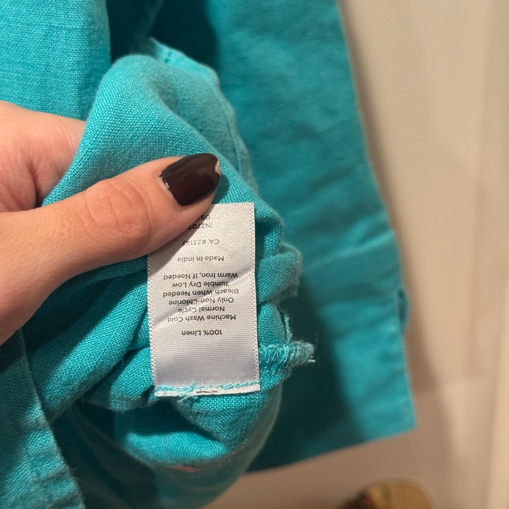 Talbots Linen Button Down - Picture 4 of 8
